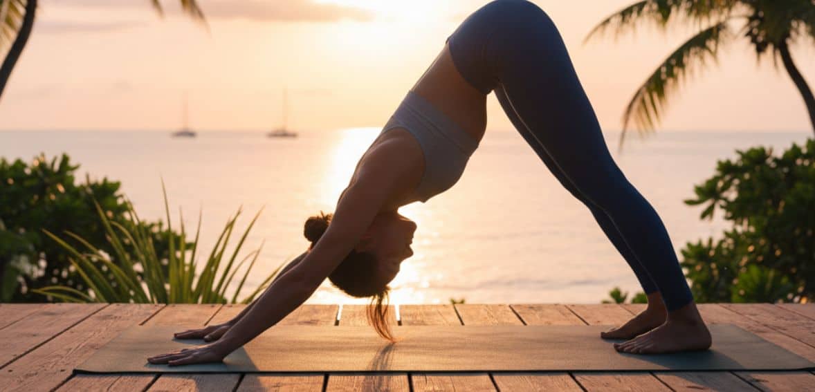 Downward dog yoga