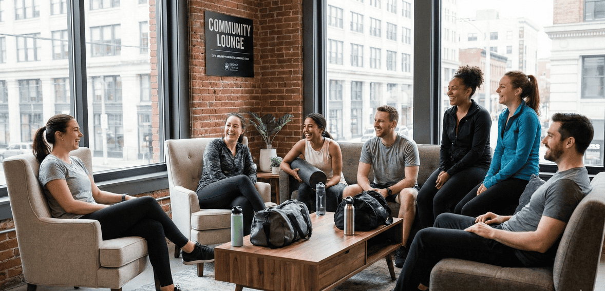 optimize fitness studio member experience flow through community connection