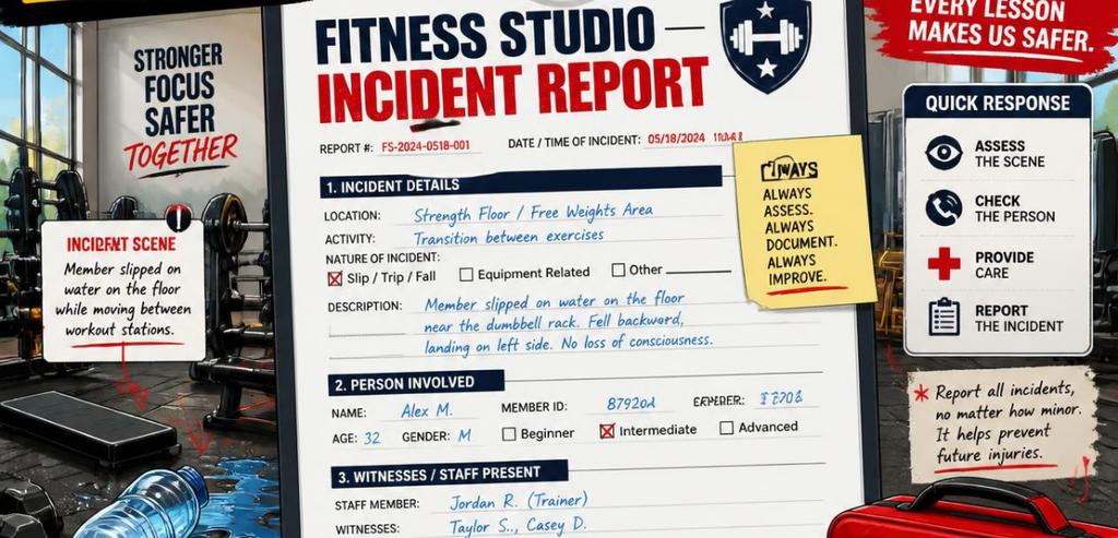 What Belongs in a Fitness Studio Incident Report