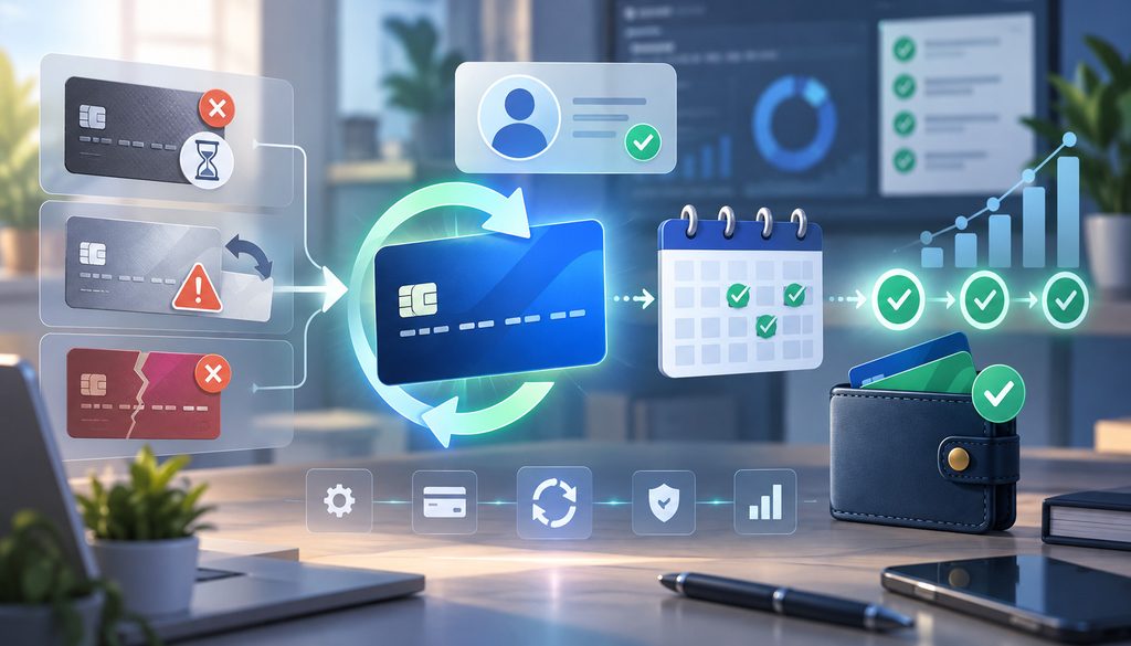 Automatic card updater preventing recurring payment declines